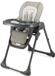 Kinderkraft Tummie składane krzesełko do karmienia 2w1 Grey