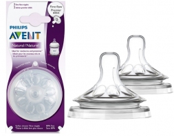 Philips Avent Smoczek do butelki Natural 0m+ First Flow