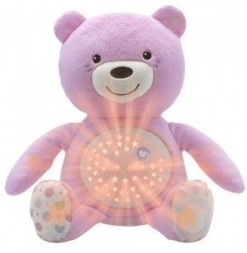 Chicco Miś Baby Bear z projektorem różowy