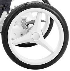 Bebetto Koło Flexy - imitacja do wózka tył biały + biały