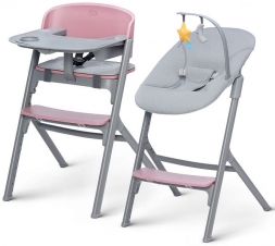 Kinderkraft Livy&Calmee krzesełko do karmienia z leżaczkiem 4w1 Pink