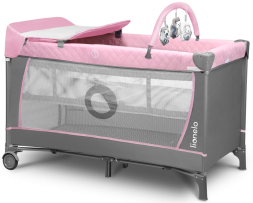 Lionelo Flower łóżeczko turystyczne + akcesoria Flamingo