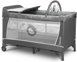 Lionelo Flower łóżeczko turystyczne + akcesoria Grey Scandi